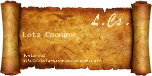 Lotz Csongor névjegykártya